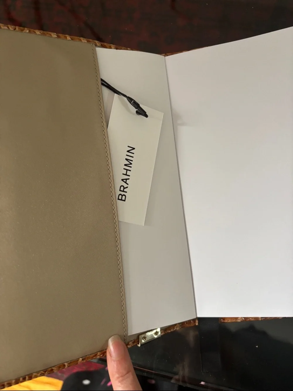 Brahmin Honey Brown Leather Melbourne Journal – Luxury Notebook NWT
